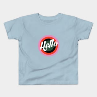 Hello retro print Kids T-Shirt